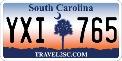 SC license plate YXI765