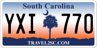 SC license plate YXI770