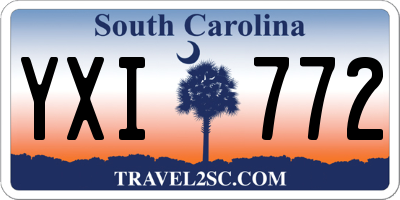 SC license plate YXI772