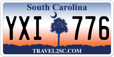 SC license plate YXI776