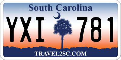 SC license plate YXI781