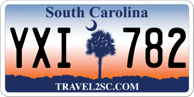 SC license plate YXI782