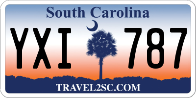 SC license plate YXI787