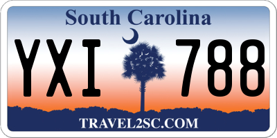 SC license plate YXI788