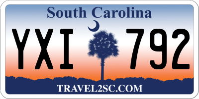 SC license plate YXI792