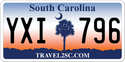 SC license plate YXI796