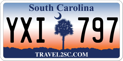 SC license plate YXI797