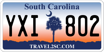 SC license plate YXI802