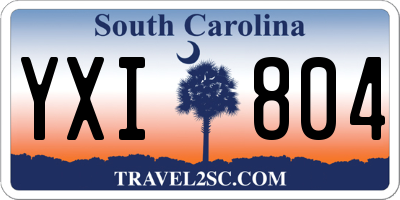 SC license plate YXI804