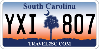 SC license plate YXI807