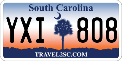SC license plate YXI808