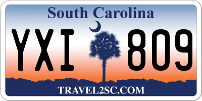 SC license plate YXI809