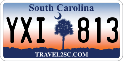 SC license plate YXI813