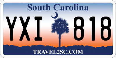 SC license plate YXI818