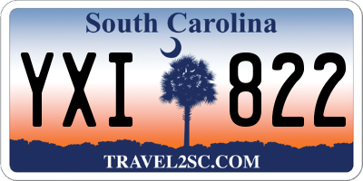SC license plate YXI822