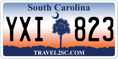 SC license plate YXI823