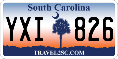 SC license plate YXI826