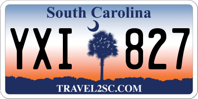 SC license plate YXI827