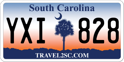 SC license plate YXI828