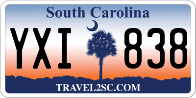 SC license plate YXI838