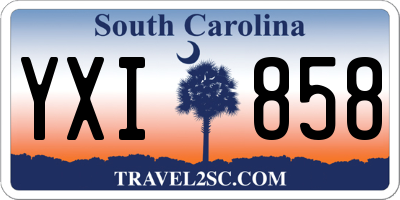 SC license plate YXI858