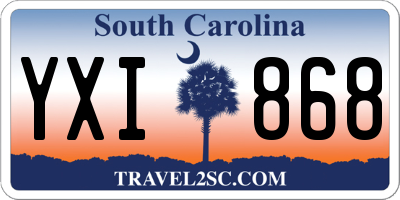 SC license plate YXI868