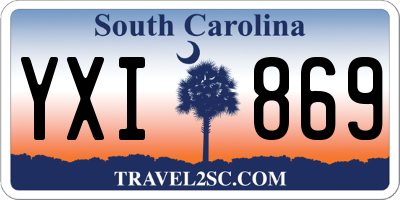 SC license plate YXI869