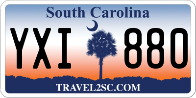 SC license plate YXI880