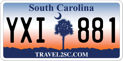 SC license plate YXI881