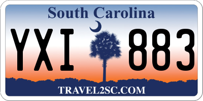 SC license plate YXI883