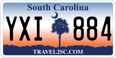 SC license plate YXI884