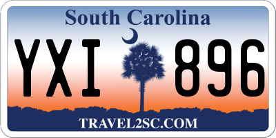 SC license plate YXI896