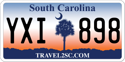 SC license plate YXI898