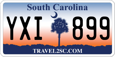 SC license plate YXI899