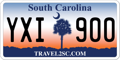 SC license plate YXI900