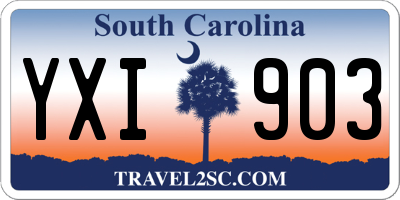 SC license plate YXI903