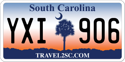 SC license plate YXI906