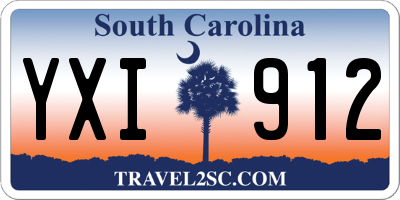 SC license plate YXI912