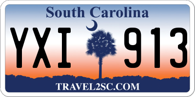 SC license plate YXI913