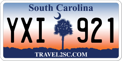 SC license plate YXI921
