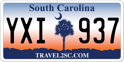 SC license plate YXI937