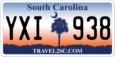 SC license plate YXI938
