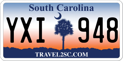 SC license plate YXI948