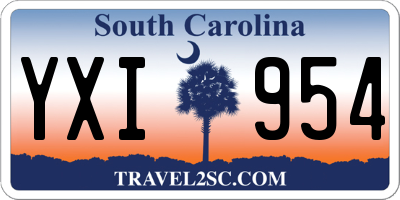 SC license plate YXI954
