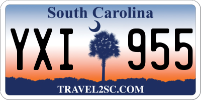 SC license plate YXI955