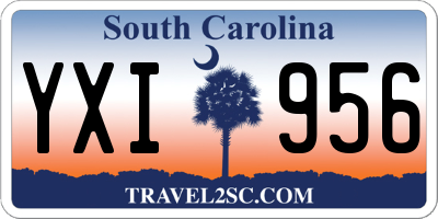 SC license plate YXI956