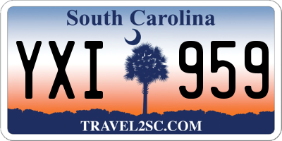 SC license plate YXI959