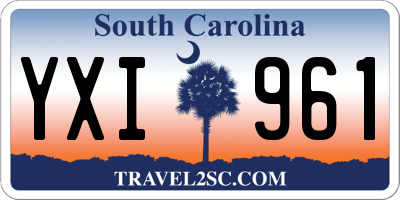 SC license plate YXI961