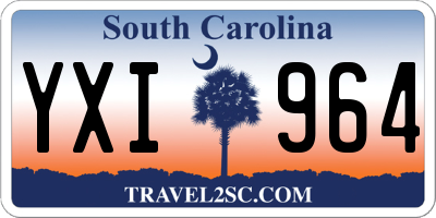 SC license plate YXI964