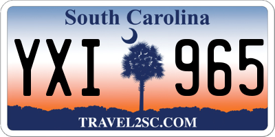 SC license plate YXI965